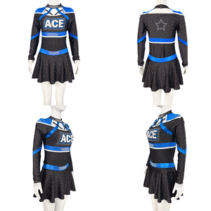 Ace Sports Maßgeschneiderte Schul-Cheerleader-Uniformen Komfortables <span class=keywords><strong>Set</strong></span>-Design Bestseller Sublimationsdruck Großhandel Individuell Gestaltet für Mädchen - Product Image 2