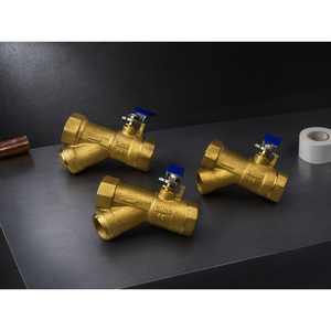 Vanne à boisseau sphérique filetée DN20 avec filtre en acier inoxydable et bronze, commande manuelle pour l'eau - Product Image 3