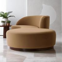 Nouveau design de canapé incurvé en demi-cercle pour villa canapé rond en cajou pour salon hôtel appartement