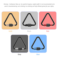 Kunci Kombinasi YH3425, Klip Carabiner Tugas Berat, Kunci Kombinasi Berbentuk Segitiga untuk Kabel Pengaman Sepeda