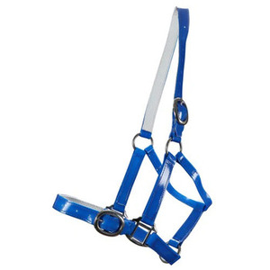 HE5600 Licol pour cheval en PVC de qualité supérieure, rembourré et confortable, avec ferrures en laiton, équipement d'équitation durable, fabriqué dans l'Uttar Pradesh - Product Image 1