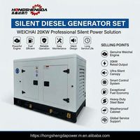 Groupe électrogène diesel industriel silencieux 20kw 30kw 40kw 50kva 100kva 200kva 300kva 400kva 500kva Weichai Cummins