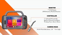 Endoscope de canalisation 50 mm haute luminosité, inclinaison panoramique 360°, inclinaison verticale 180°, écran LCD 7 pouces, étanche, compteur de mètres haute précision, caméra de drainage, garantie 1 an