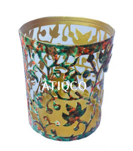 Lo último en votiva de hierro verde elegante con asa para eventos especiales, decoración con luz en T, diseño maravilloso, tarro de vela de tamaño personalizado - Product Image 5