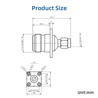Adaptador N Hembra a Macho Roscado, Convertidor Coaxial RF de 50 Ohmios para Estación Base de Antena, Compatible con Personalización OEM, Alta Precisión
