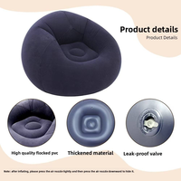 Fauteuil gonflable pliable et imperméable pour l'extérieur, utilisable comme chaise longue ou canapé de relaxation