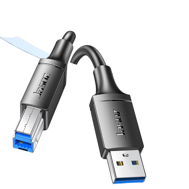 Premium High-Speed USB Type B Data Cable 0.5m 3m PVC Pure Copper Conductor 3A Fast Charging Braid Shielding Computer Scanner