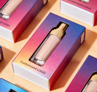 Boîte cosmétique rigide sur mesure avec effet holographique pour emballages de bijoux et de maquillage de luxe