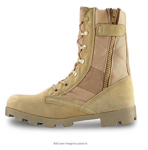 Botas Tácticas HBP07 Importadas de CN/GUA con Suela de Goma, Botas de Caza Tácticas para Hombre de 9 Pulgadas Color Bronceado con Cremallera - Product Image 4