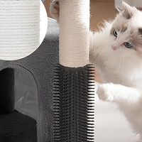 Tour à chat multi-niveaux avec hamac de 40 cm, housse en peluche amovible et lavable, poteau en sisal naturel et condo pour chats de grande taille, OEM