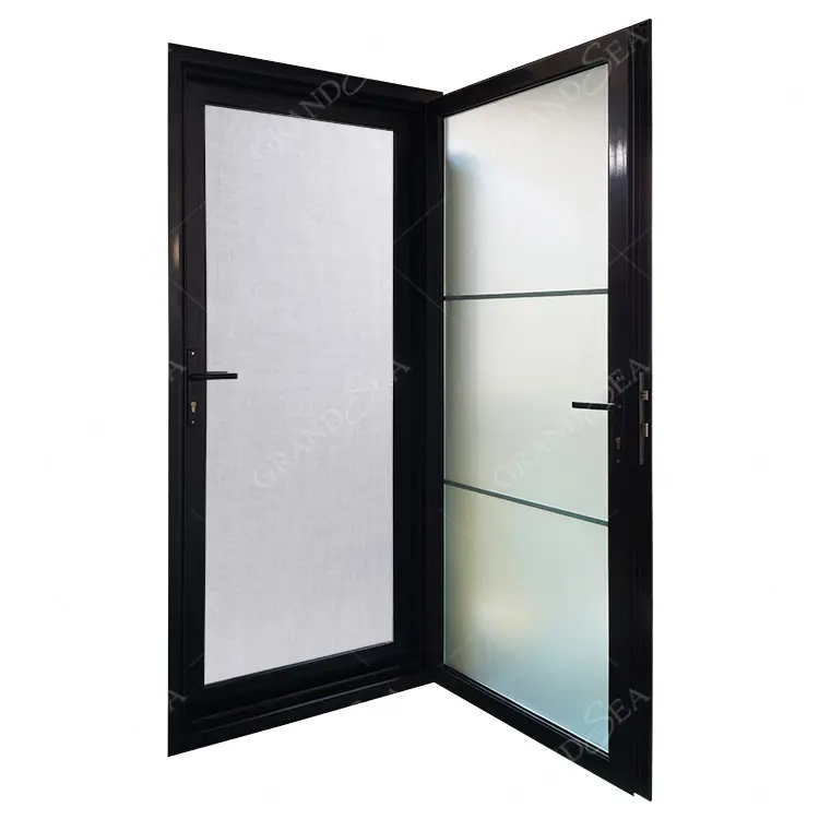 Top quality main door of house laminated glass doors with mesh screen for balcony