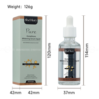 Sérum éclaircissant anti-âge double glutathion 48 ml à marque privée, avec niacinamide et vitamine C, pour le visage, logo personnalisé, OEM
