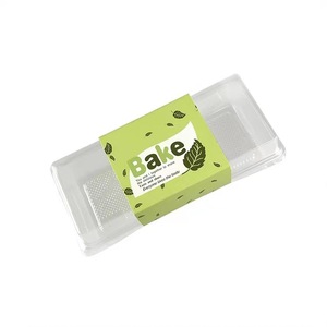 Bake Cake Roll Slicing <b>Box</b> Rectangle Plastic Blister <b>Box</b> With Card Holder Disposable <b>Gift</b> Packaging 1670 - Product Image 5