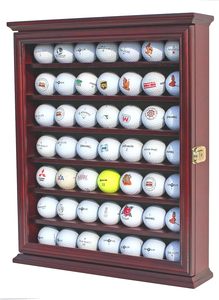 Outil verrouillable en bois massif Vitrine de balle de golf Support mural pour armoire avec porte en verre acrylique Multi-fonctionnel de style moderne - Product Image 2
