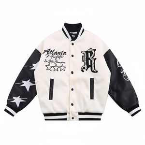 Chaquetas de lana de viscosa para hombre, con cierre de botón de gran tamaño, a prueba de viento, decoración de patrón universitario, fabricante pakistaní - Product Image 1