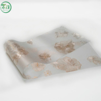 Film TPU écologique et organique, imprimé de fleurs dorées, adhésif thermofusible acrylique, masquage thermique simple face pour bagages