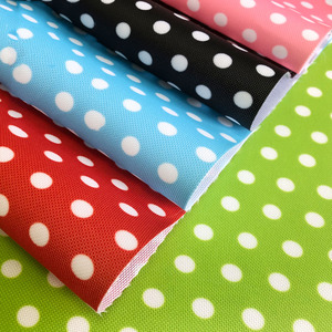 Bán buôn mẫu miễn phí không thấm nước Polka Dot kỹ thuật số in 600D Polyester túi vải - Product Image 1