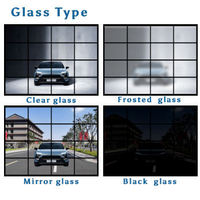 Porte de garage en verre trempé givré sur mesure, design minimaliste transparent, porte pliante industrielle à levage par le haut