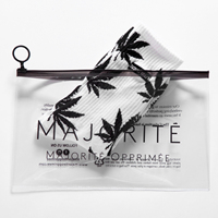Sac d'emballage personnalisé pour bijoux biodégradables, sac en PVC transparent à fermeture éclair pour vêtements