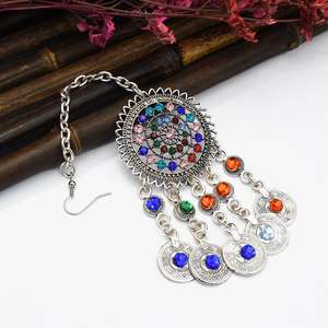 Cadenas <span class=keywords><strong>de</strong></span> cabeza <span class=keywords><strong>de</strong></span> danza del vientre para mujer, joyería gitana, Clips <span class=keywords><strong>de</strong></span> monedas doradas, decoración del cabello, joyería <span class=keywords><strong>de</strong></span> Festival - Product Image 3