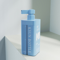 Logo personnalisé 800ml en plastique PE distributeur de savon liquide bouteilles de détergent à lessive pour liquide