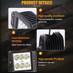 Usine Nouveau Design Carré Combo 7.8W 4.7 Pouces Led Brouillard Conduite Travail Lumières pour Voiture - Product Image 3