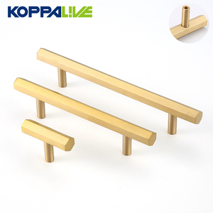 Koppalive lục giác hình dạng rắn brass đồ nội thất cử<span class=keywords><strong>a</strong></span> xử lý đ<span class=keywords><strong>a</strong></span> giác hình lục giác đồng Tủ kéo cho nhà bếp - Product Image 1