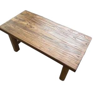 Mesa de té de madera de olmo antigua, estilo japonés, mesa de café baja de madera maciza hecha a mano para sala de estar o balcón. - Product Image 4