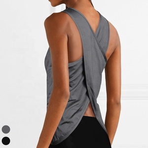 Proveedor Profesional sin mangas Cruz chaleco Yoga sujetador de Yoga de <span class=keywords><strong>la</strong></span> mujer camiseta <span class=keywords><strong>gimnasio</strong></span> Fitness deporte, ropa - Product Image 1
