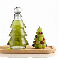 Diffuseur de parfum en verre Sishang, design simple et élégant, 80 ml, en forme de sapin de Noël, bouteille créative pour la maison, avec couvercle hermétique