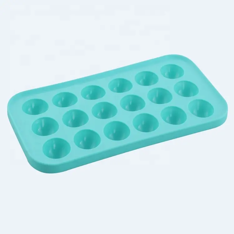 Ball shape silicone ice cube tray