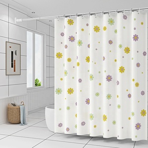 2025 Thiết Kế Cổ Điển Hiện Đại Peva Rèm Tắm Hot Bán Không Thấm Nước Chống Nấm Mốc Kỹ Thuật Số In Phòng Tắm Vải - Product Image 6