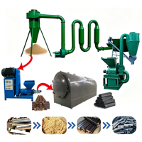 Machine à briquettes de sciure de bois haute capacité, presse à briquettes automatique Pini Kay pour ligne de production de charbon de bois
