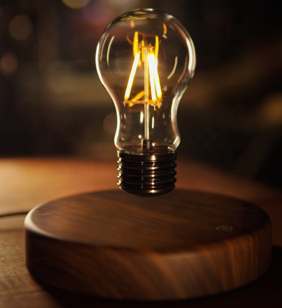 New Design Modern LED Desk Lamp 3D Magnetic Levitating Glass White Floating Bulb for Warehouse Use