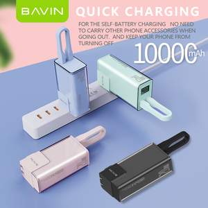 Commercio all'ingrosso BAVIN di alta qualità PC1100S 10000mah 20w <span class=keywords><strong>us</strong></span> eu veloce ricarica viaggio power bank per il telefono - Product Image 6