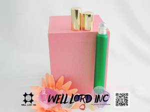 Bouteille en verre à bille cylindrique de 10m avec bouchon doré de forme cylindrique - Product Image 6