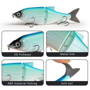 Leurre Articulé Rigide ABS 2 Sections 12,5cm/28g Coulant pour la Pêche au Bar et au Brochet en Rivière et en Lac - Product Image 2