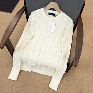 Pull en tricot 100% coton épais pour homme, style décontracté, chaud et classique, avec logo Ral, articles de luxe, très vendu, tendance. - Product Image 4