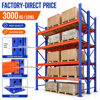Rayonnage à poutres robuste pour entrepôt, capacité 3000 kg par niveau, taille personnalisée, direct usine