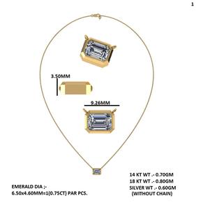 Elegante colgante de joyería con diamantes cultivados en laboratorio, con diamantes de corte brillante incrustados en un metal precioso duradero que ofrece una elegancia atemporal. - Product Image 5