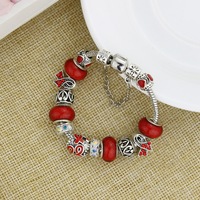 Bracelets porte-bonheur SUXUAN en perles de verre agate et ruban, pour la sensibilisation au cancer du sein, bijoux inspirants pour femmes, cadeau