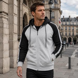 <b>Men's</b> Zip Up Hoodie <b>Fleece</b> Long Sleeve Hooded Sweatshirt Regular Fit Casual Wear - Product Image 2