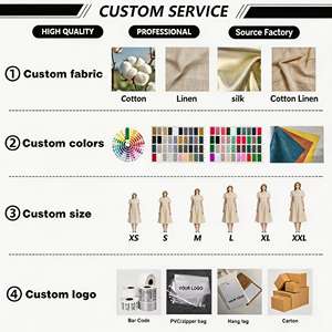 Camicetta da <span class=keywords><strong>donna</strong></span> bianca in cotone e lino a maniche corte con coulisse in vita, ricamo e tasche, camicia casual estiva - Product Image 6