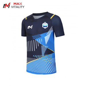 Groothandel Premium Hoge Kwaliteit Voetbaltenues Donkergroen Ademend V-hals Voetbalshirt met Contrastbies - Product Image 1