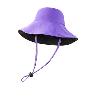 Breathable Wide Brim Sun Hat With Windproof Rope For Fishing Outdoor Activities Adult Sports Cap Solid Color - Product Image 5