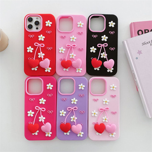 Funda de Silicona Lichicase con Diseño 3D de Corazón, Lazo y Flor para Tecno Spark Go3 Spark 50, Accesorios para Teléfono Móvil - Product Image 2