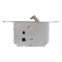 Loquet de confidentialité carré pour porte coulissante, bouton et poignée en zinc nickel satiné, cache-base galvanisé, capuchon en plastique pour trou en zinc