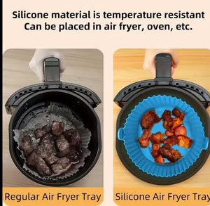 Lot de 6 paniers de cuisson réutilisables en silicone sans BPA pour friteuse à air, qualité alimentaire, non toxiques, très demandés - Product Image 3