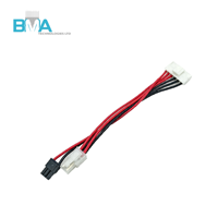 كابل توصيل متعدد الفروع UL1007 18AWG مع موصل VH3.96 بـ 6 دبابيس إلى موصل Molex بـ 3 أو 4 دبابيس للربط الكهربائي في الأتمتة الصناعية