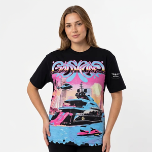 T-shirt en coton 100% de haute qualité, de marque de luxe, pour hommes, mode streetwear, impression graphique personnalisée, surdimensionné, tricoté, 240g - Product Image 1